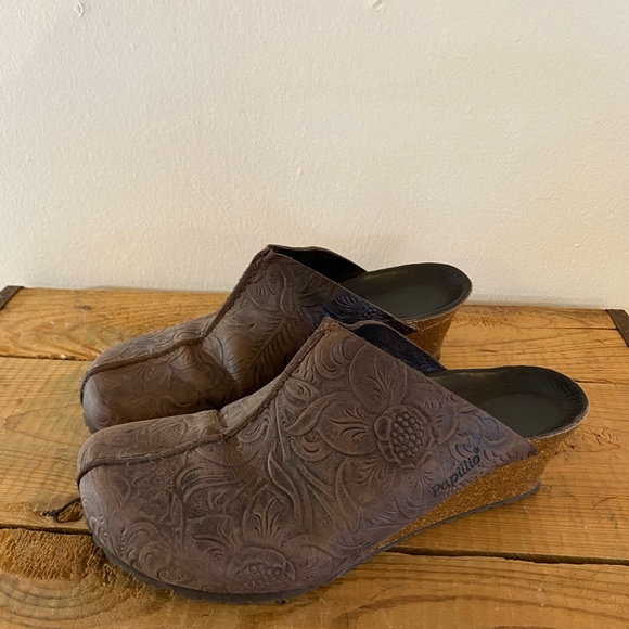 Papillio by Birkenstock Brown Clog Mule L 8 39 Cork Delores Wedge - Picture 3 of 12
